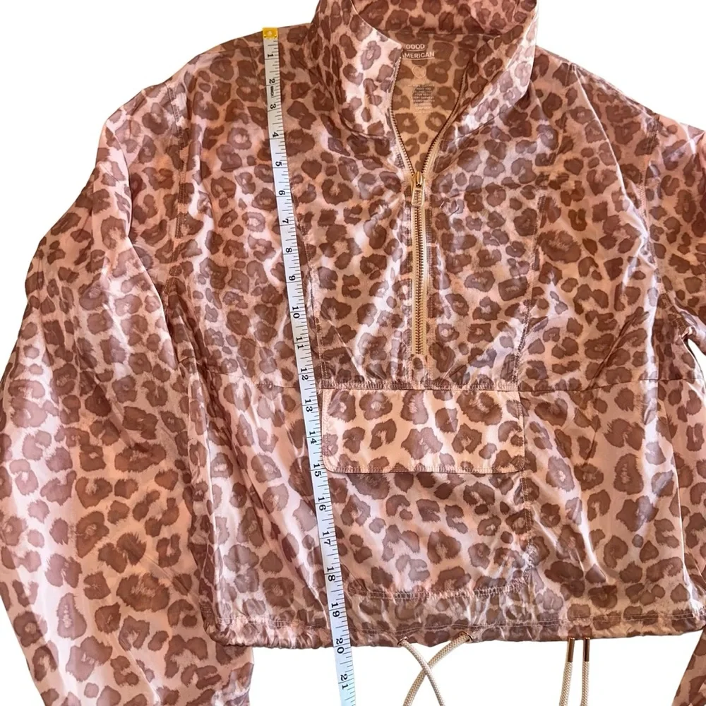 GOOD AMERICAN Leopard Jacket Windbreaker
Rose Gold Pink Brown 2 Pullover Small - Picture 12 of 14